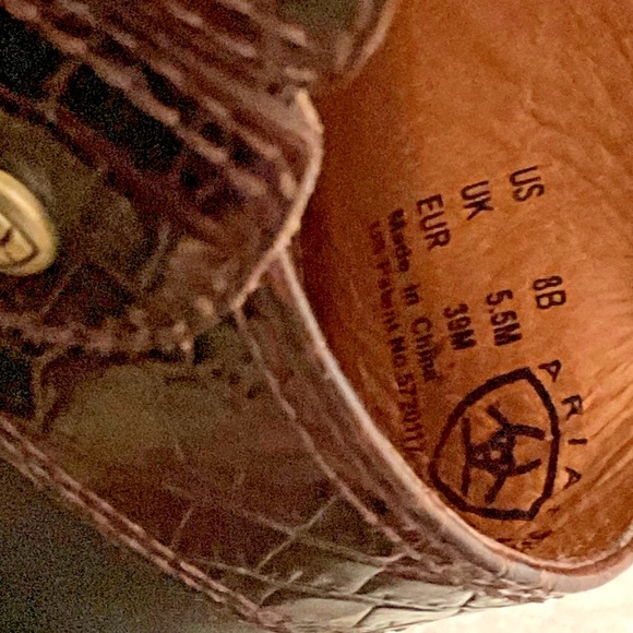 Ariat Leather Clog Style Mules w/Slingback Size 8B - Picture 10 of 11